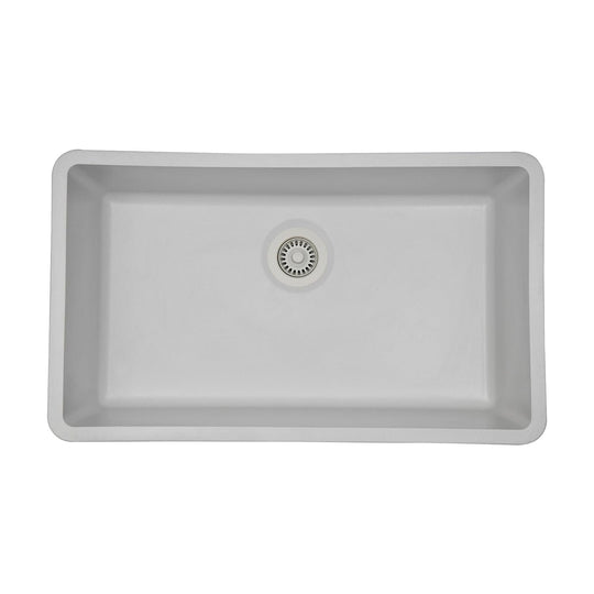 Drop-In Quartz 32 Inch Single Bowl Kitchen Sink Kit - 32"X19"