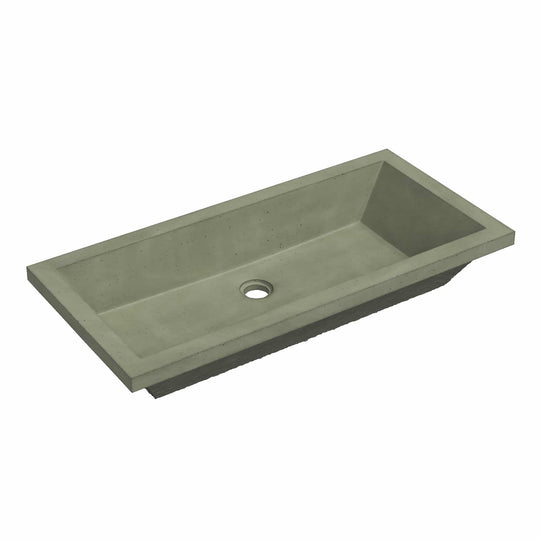 Arcata Nativestone Concrete Undermount Trough Bathroom Sink