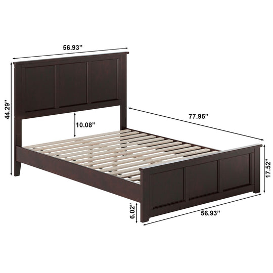 Charlotte Solid Wood Low Profile Platform Bed with Matching Footboard