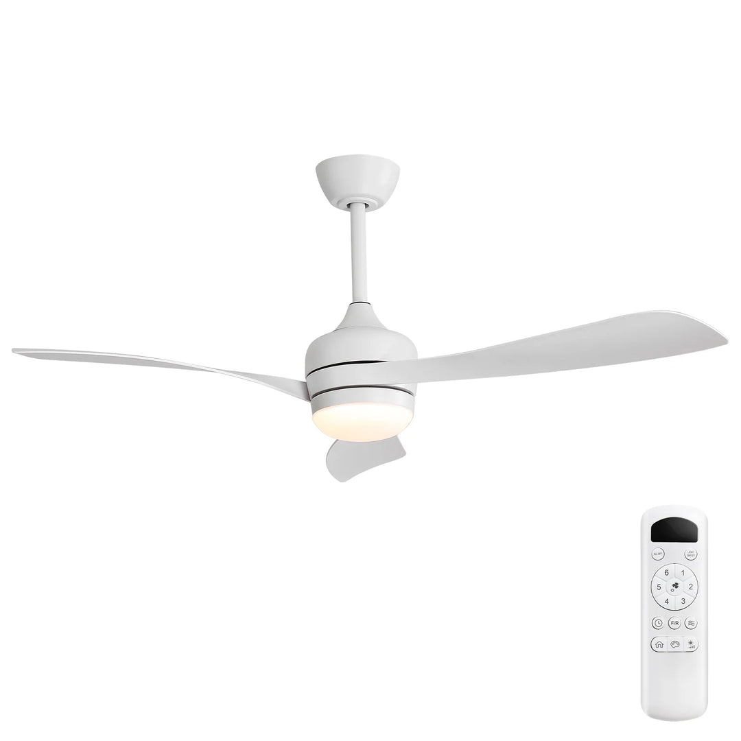 Sofucor 52/60 Inch Ceiling Fan with Integrated LED Light and Remote Control Quiet DC Motor