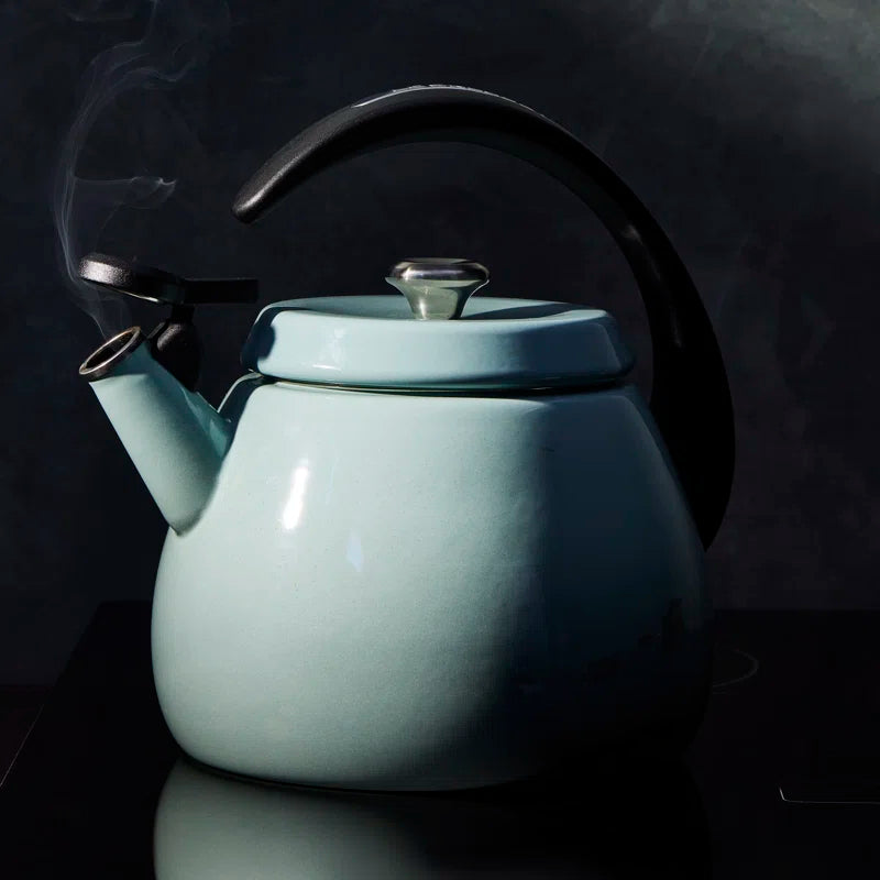 Enamel-On- Steel Cloche Kettle, 2.2 Qt., Sea Salt