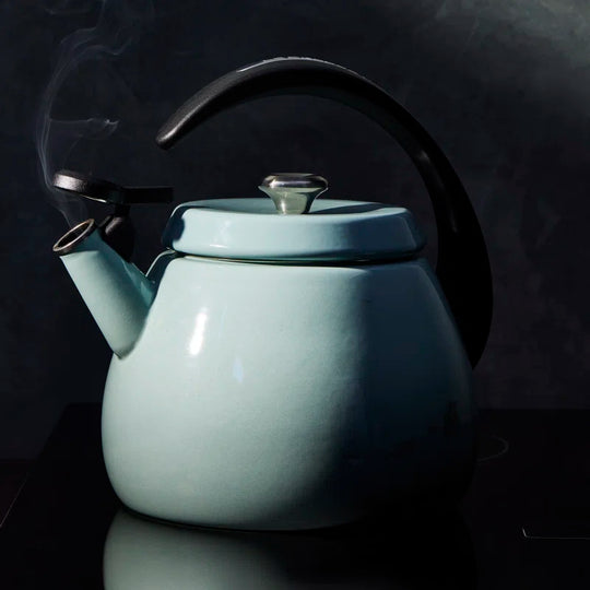 Enamel-On- Steel Cloche Kettle, 2.2 Qt., Sea Salt