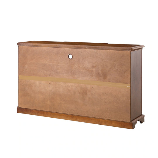 Dietrich Rustic Multifunctional Wooden TV Stand with Shelf and 2 Drawers and Sturdy Legs by