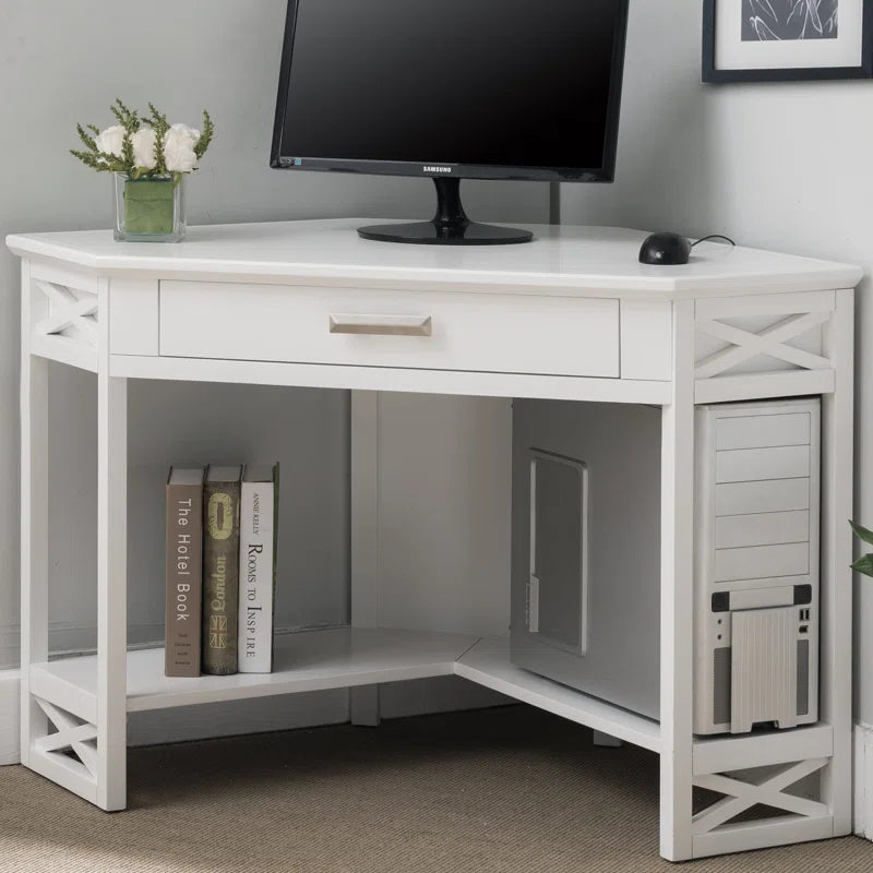 Moorton Corner Computer Desk Made with Solid Wood