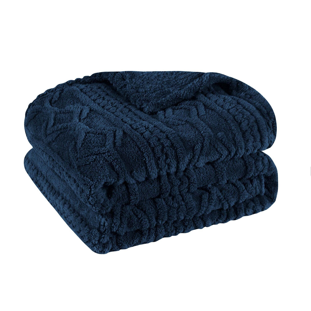 Arctic Boho Jacquard Plush Fluffy Fleece Blanket