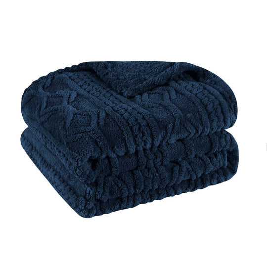 Arctic Boho Jacquard Plush Fluffy Fleece Blanket
