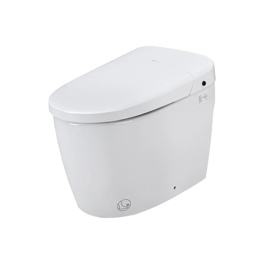 Smart Toilet Bidet Combo with Self-Cleaning Nozzle, Heated Seat, Night Light, Knob Control, Power Outage Flushing, Soft Close