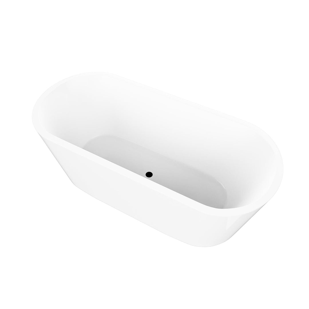 54" Acrylic Freestanding Soaking Bathtub