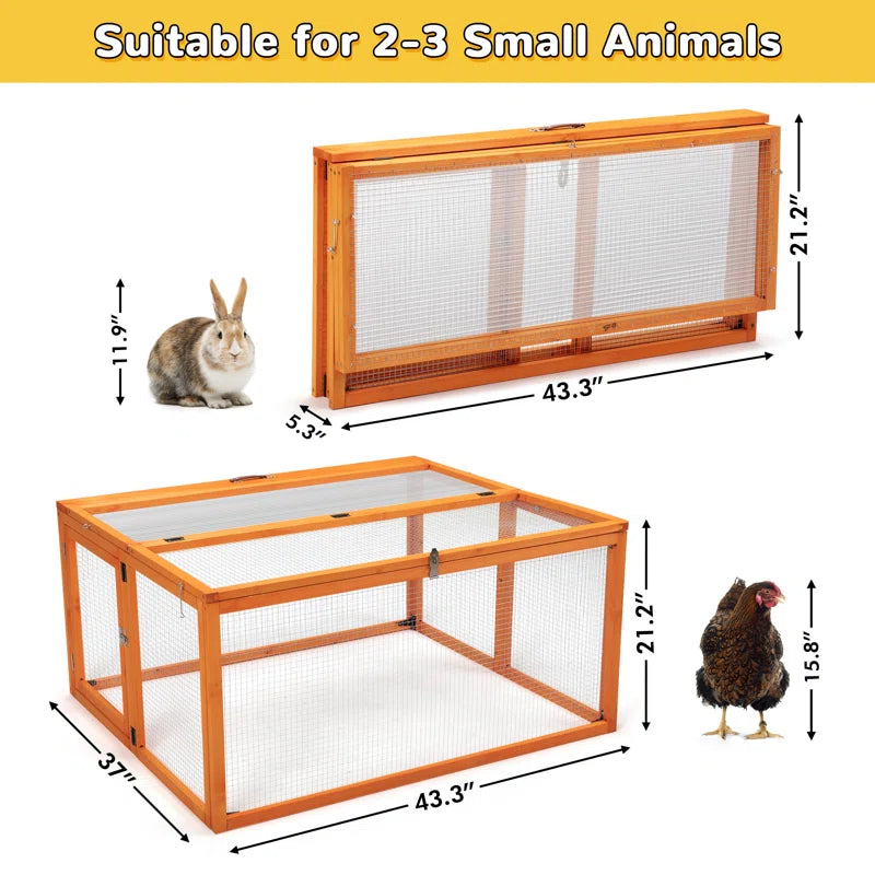 Coaxum Portable Chicken Coop Run, Sun Panel Lockable