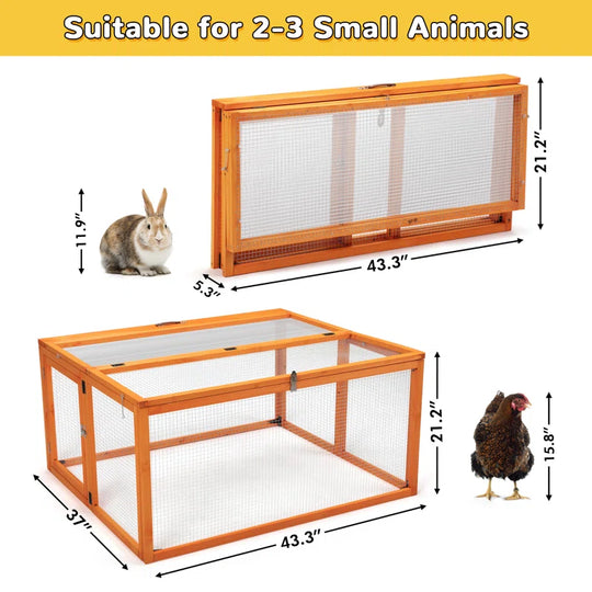 Coaxum Portable Chicken Coop Run, Sun Panel Lockable