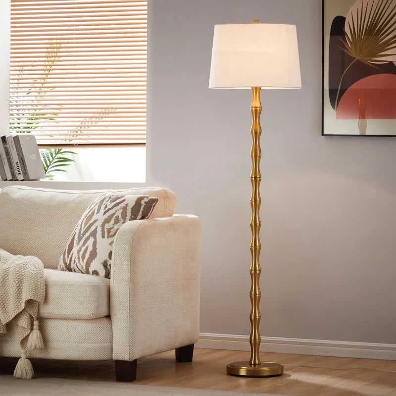 61'' Floor Lamp with Fabric Drum Shade