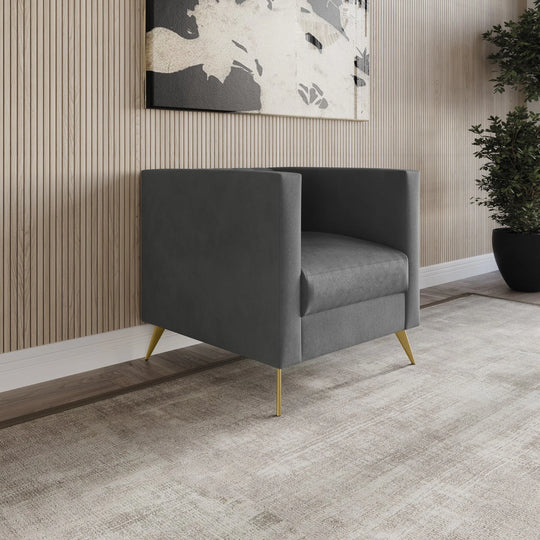 Clayfell Weiss Velvet Square Arm Chair/ Loveseat/ Sofa