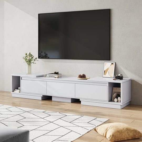 Extendable 102-Inch Modern TV Stand Media Console with 3 Drawers
