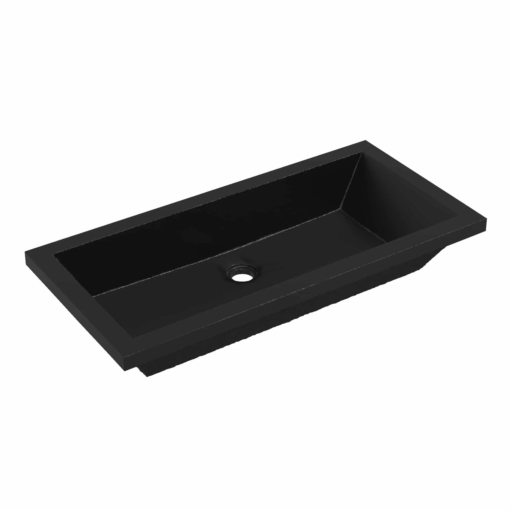 Arcata Nativestone Concrete Undermount Trough Bathroom Sink