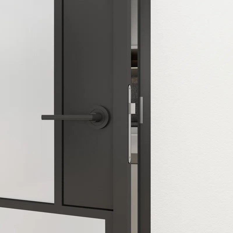 Glass and Metal Frame Glass Hollow Swing Door Interior Standard Door