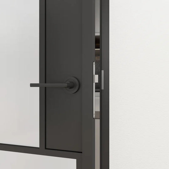 Glass and Metal Frame Glass Hollow Swing Door Interior Standard Door