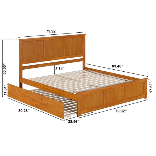 Madison Platform Bed with Matching Footboard & Trundle