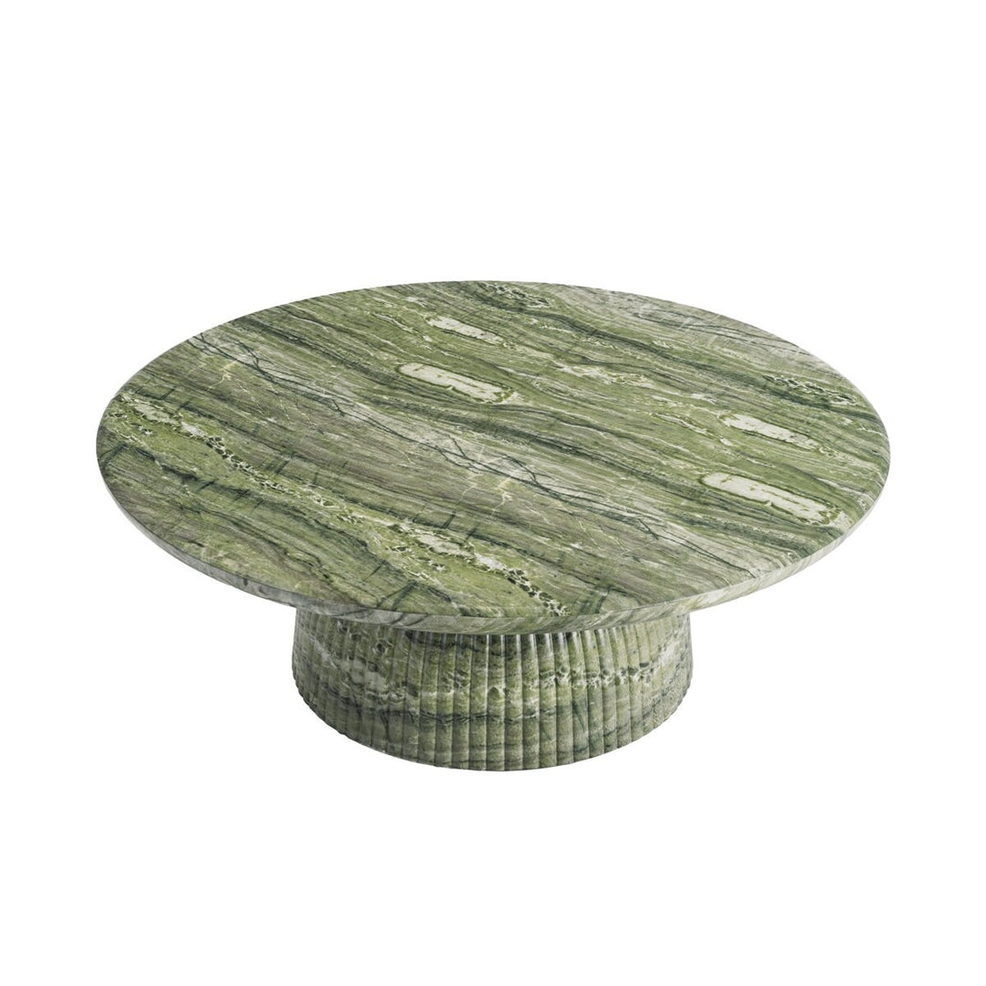 Maddox Single round Coffee Table Stone Marble Effect