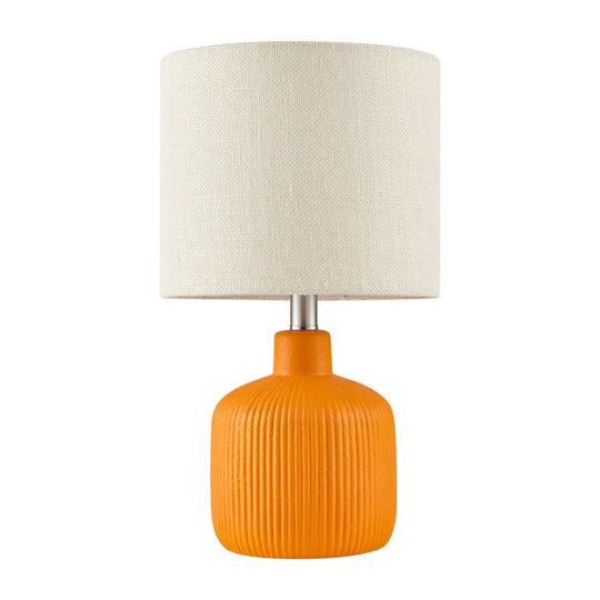 Fluted Ceramic Table Lamp (H18.25" X W10" X D10")