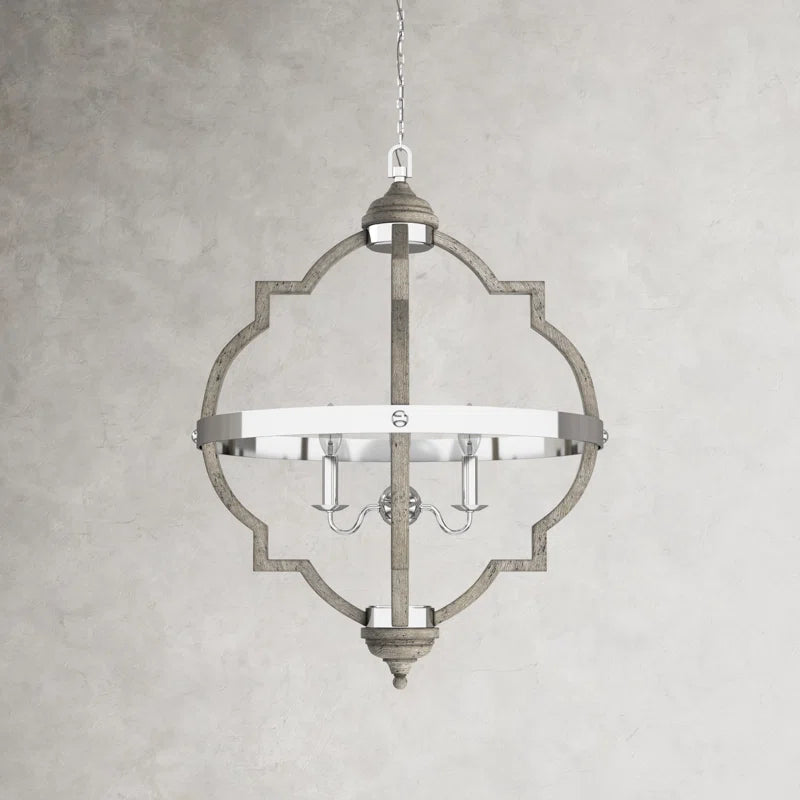 Freemont 4 - Light Dimmable Lantern Geometric Chandelier