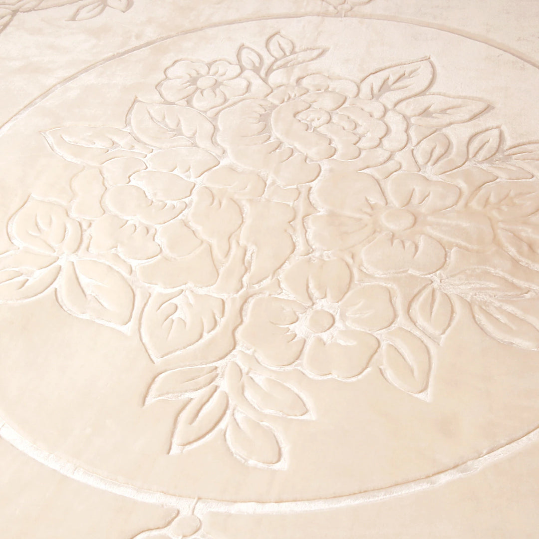 Embossed Floral Bed Blanket 85"X95" - 9Lbs