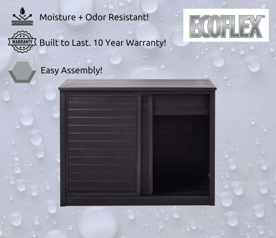 Ecoflex Large Reptile Enclosure with Matching Cabinet Stand Set in Black
