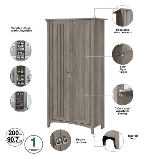 Salinas Bathroom Storage Cabinet with Doors by