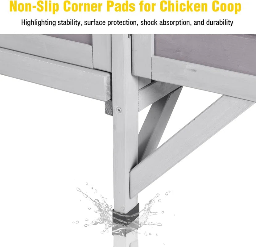 Chicken Coop for 2 Chickens Home Ues Outdoor Small Wooden Chicken House with Expandable Run for Poultry Duck Coop Pull Out Tray Quail Cage, Hen Habitat