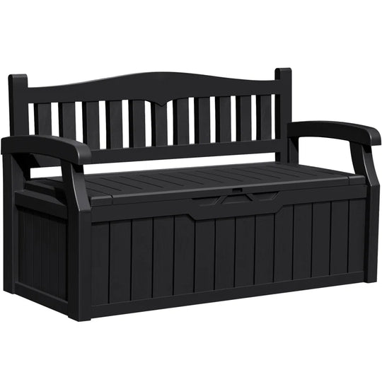 80 Gallon Storage Bench for Patio Furniture, Porch Decor and Outdoor Seating
