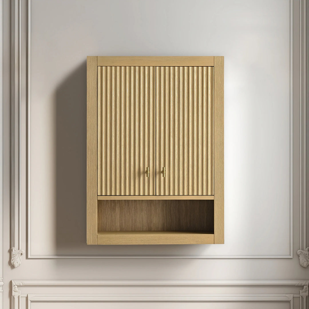 24 "Wall Mounted Bathroom Storage Cabinet with Soft Close Doors