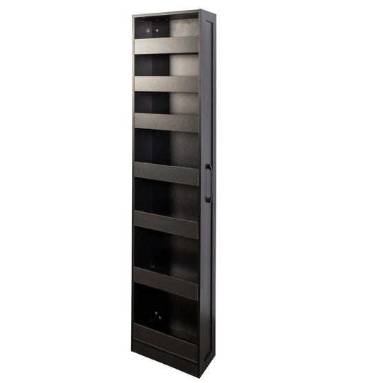 7-Tier Rolling Storage Shelf, Modern Pull-Out Organizer with Single-Sided Access for Kitchen, Living Room, Pantry