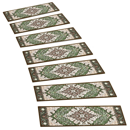 Non-Slip Stair Treads with Tape Colorful Chenille Stair Runner Rug