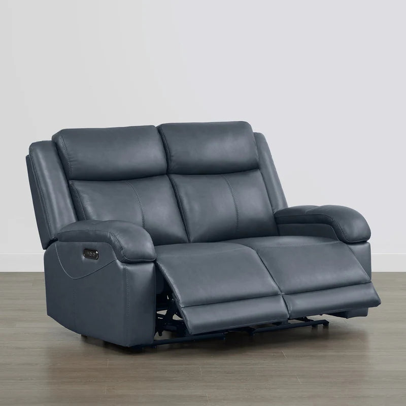 Hadlee Genuine Leather Reclining Sofa with Multi-Function Console.