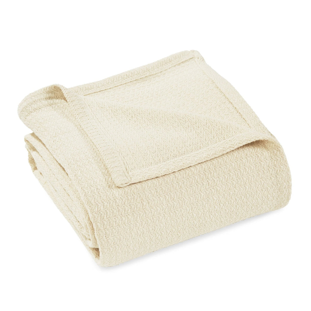 Waffle Weave Honeycomb Knit Soft Cotton Blanket