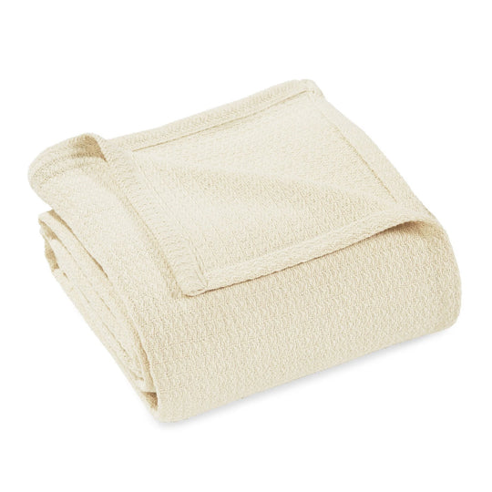 Waffle Weave Honeycomb Knit Soft Cotton Blanket