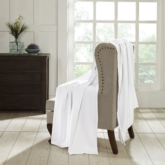 Waffle Weave Honeycomb Knit Soft Cotton Blanket