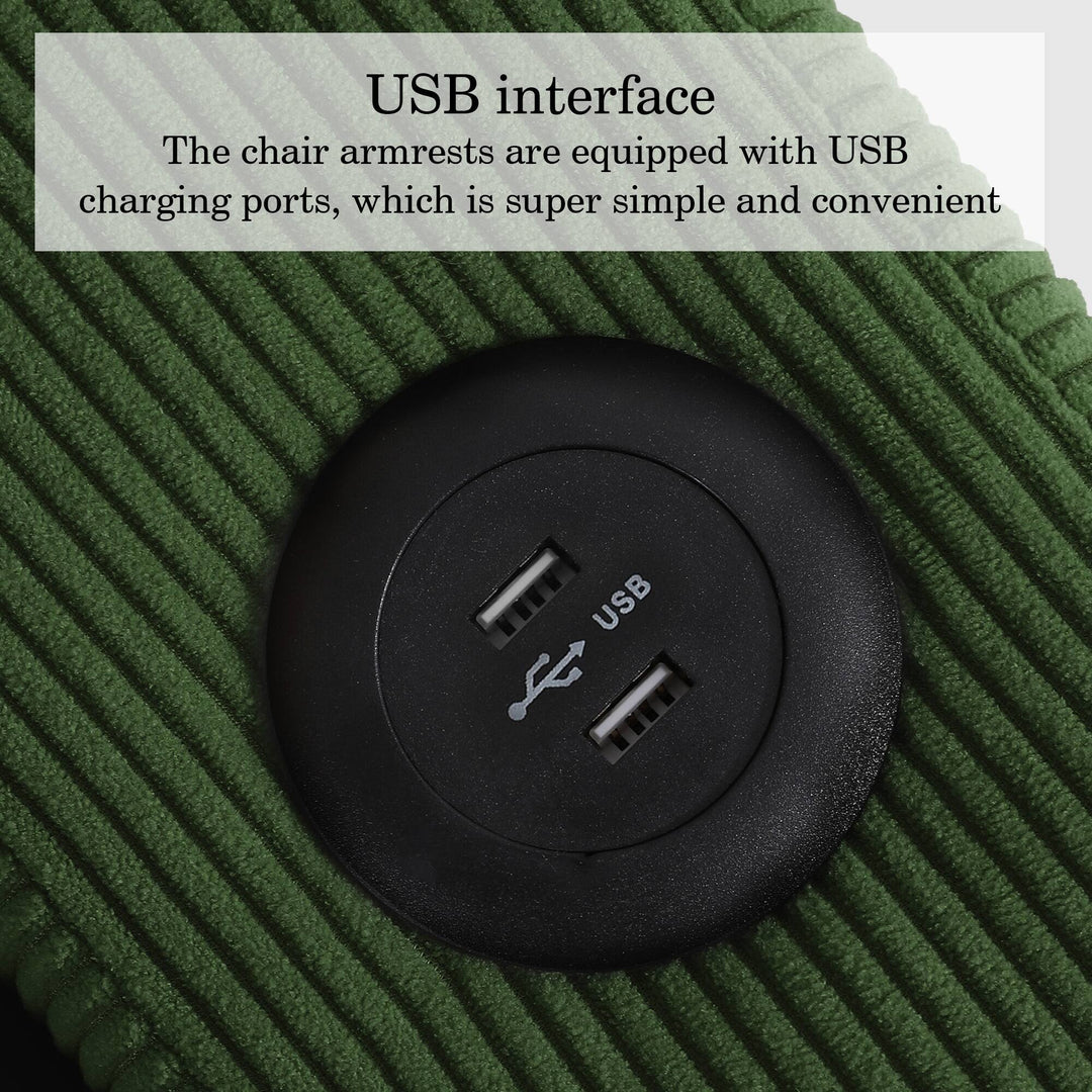 3-In-1 Pull-Out Sleeper Sofa Bed Convertible Adjustable Multi-Functional Loveseat with USB Port