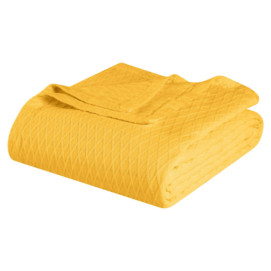 Diamond Weave All-Season Bedding Cotton Blanket