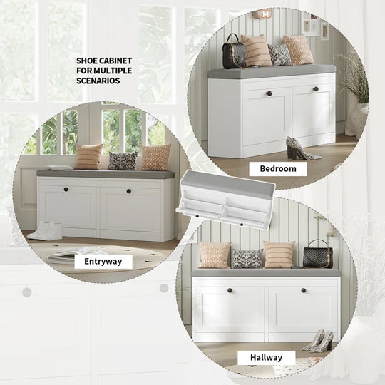 12 Pair Shoe Storage Bench