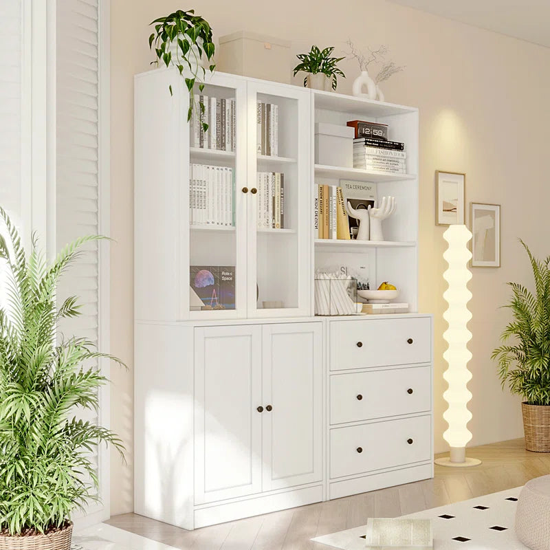 Kitchen Pantry Storage Cabinet, White(47.2"W X 71"H X 17.7"D)