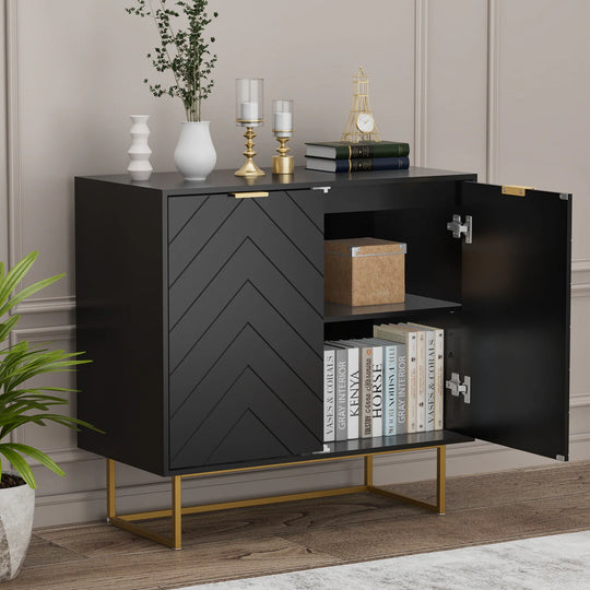 Versatile Sideboard Buffet Cabinet Storage with Adjustable Shelf