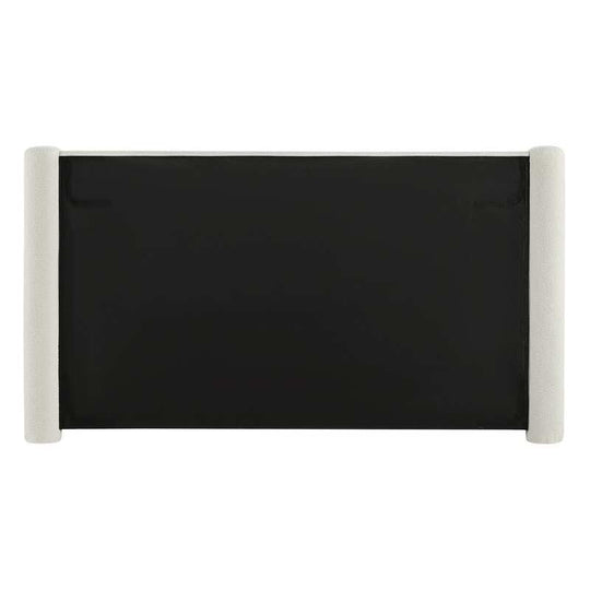 Modern Fully Upholstered Platform Bed Frame with Wide Headboard