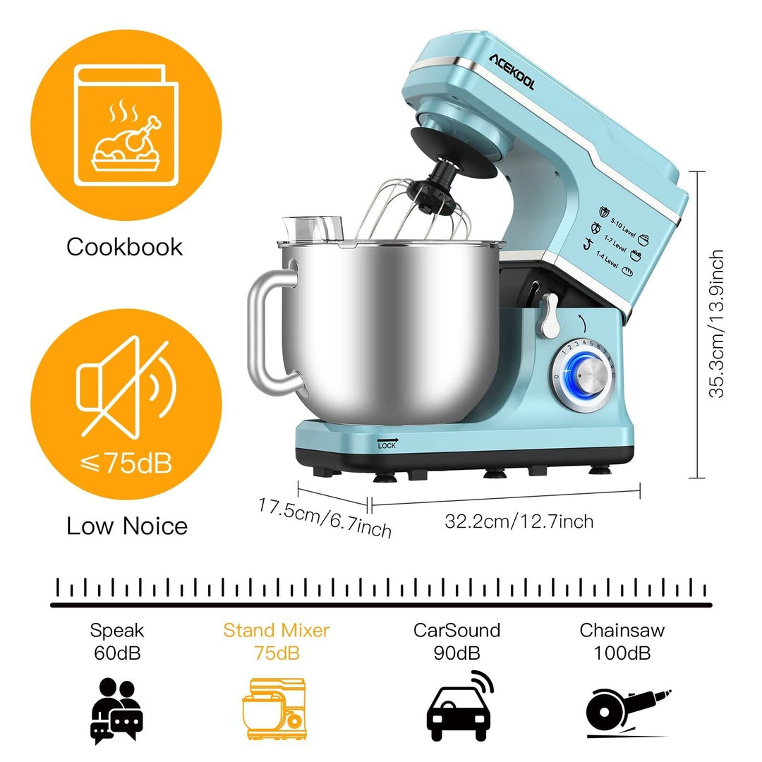 7.5 Quarts 10 Speed Tilt Head Kitchen Stand Mixer