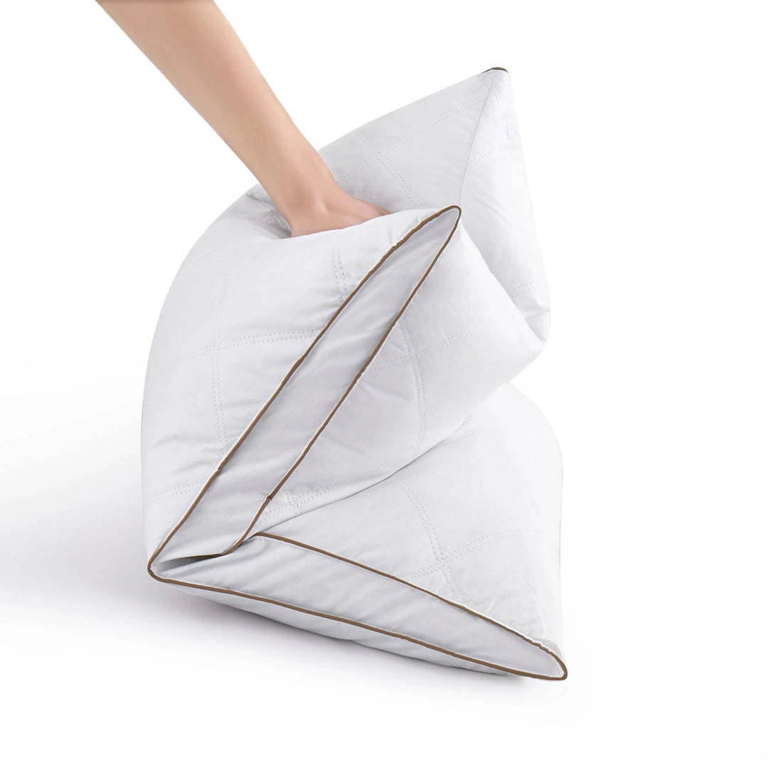 Medium-Firm 2-Inch Gusset Feather and down Pillows Set of 2