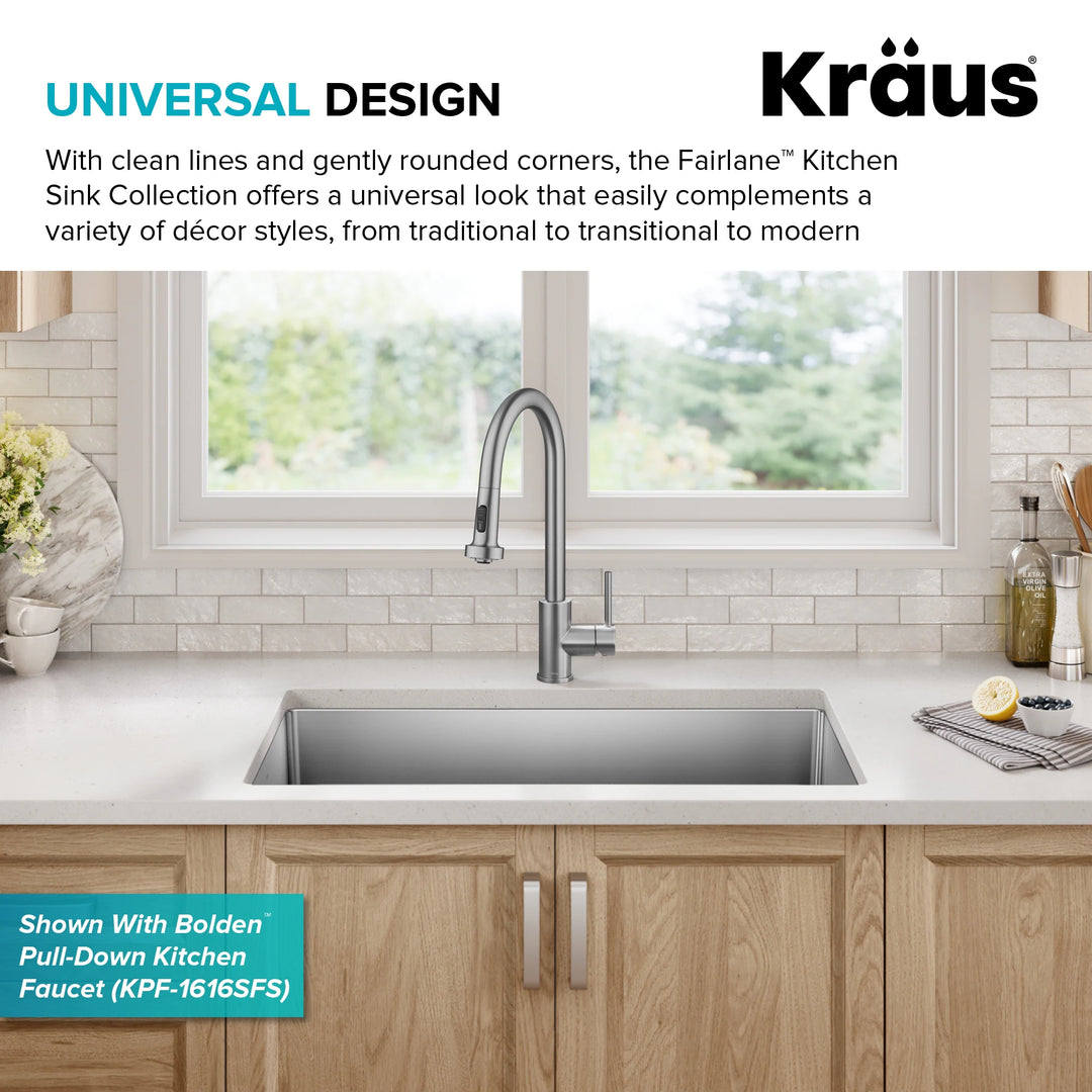 Fairlane Undermount 18 Gauge Stainless Steel Kitchen Sink