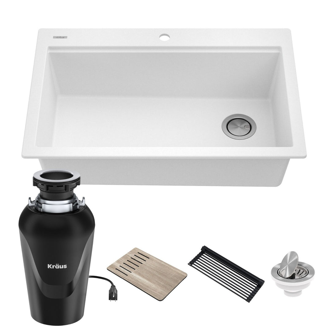 Bellucci Workstation Topmount Drop-In Granite Kitchen Sink