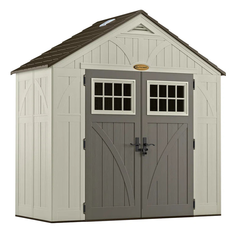 Outdoor Vanilla 8 Ft. W X 4 Ft. D Plastic Storage Shed