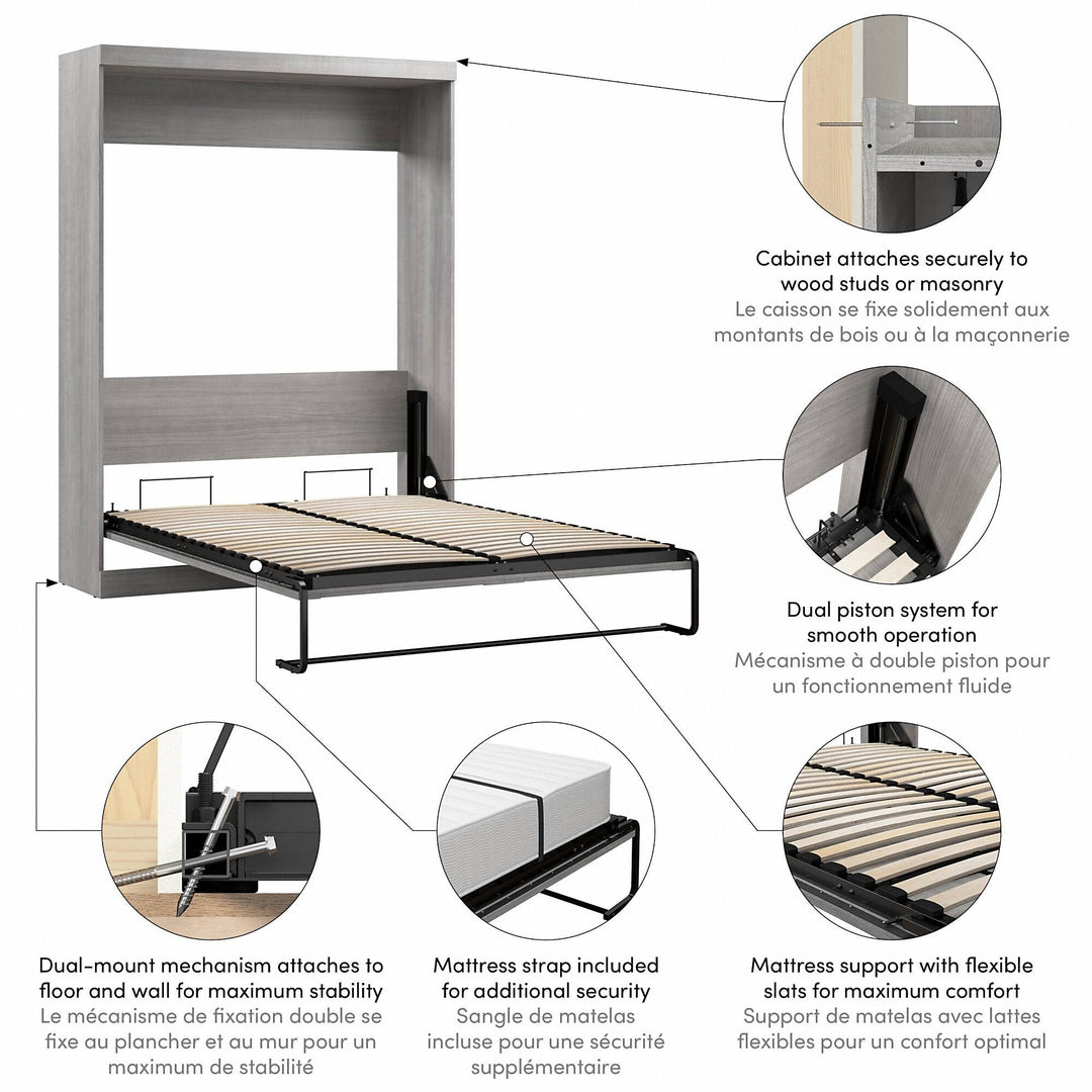 Pur 65W Queen Murphy Bed for Multipurpose Room by
