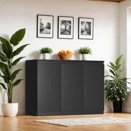 Buffet Storage Cabinet with 3 Door, 43" W Coffee Bar Cabinet, Kitchen Buffet Sideboard for Living Room, Kitchen