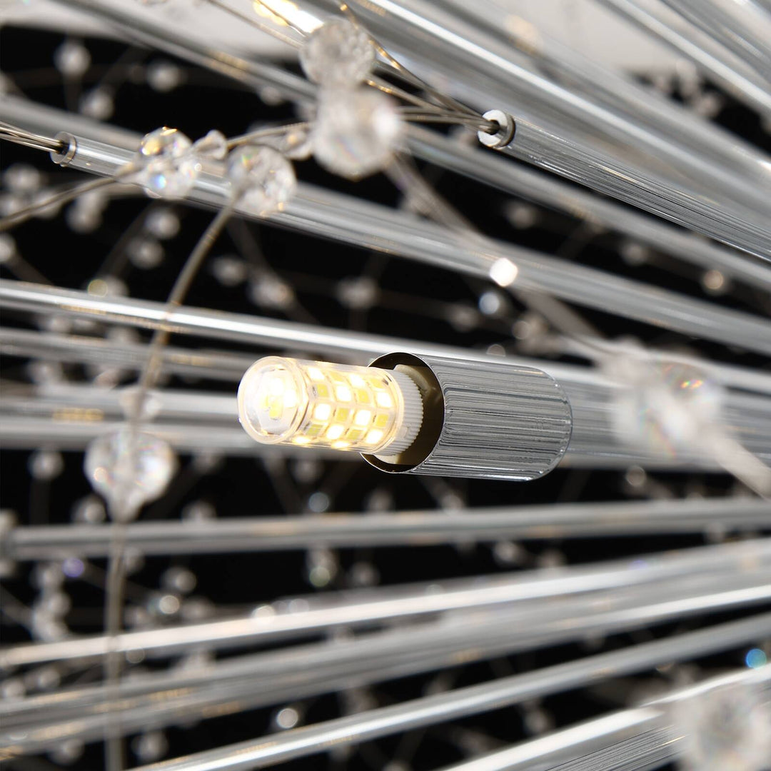 Contemporary 16/20/24/30-Light Glam Oversized Firework Crystal Sputnik Chandelier Dandelion Pendant Light, Includes Bulbs